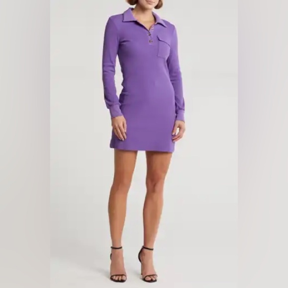 Area Stars Juliette Knit Preppy Polo Ribbed Dress NWT 150.00 Choose Color
